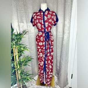 LuLaRoe Floral Boho Button Down Maxi Dress Women’s Sz XS